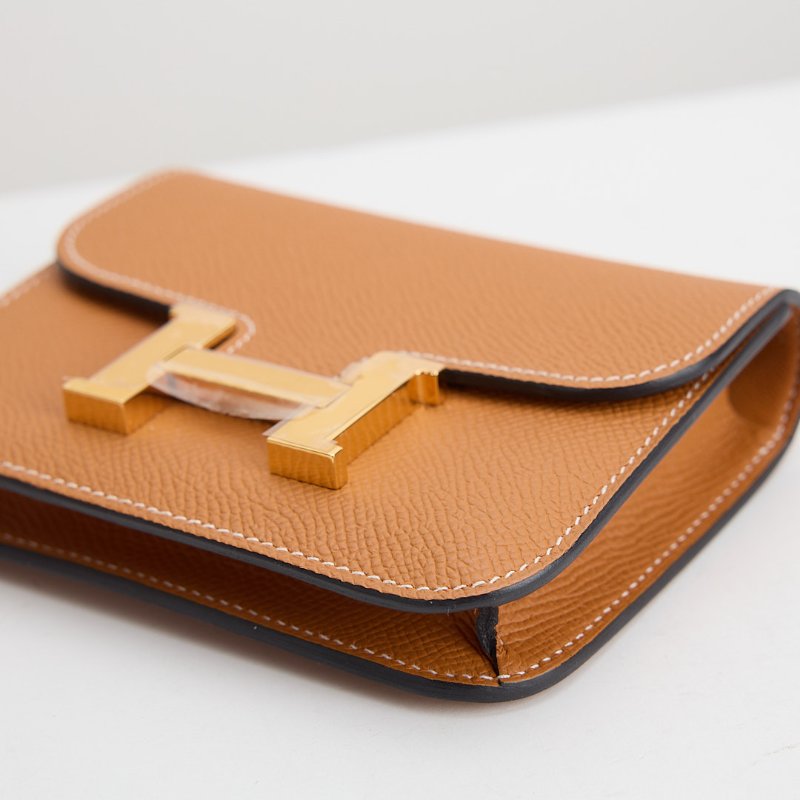 二手Hermès constance slim 錢包/太妃金-3