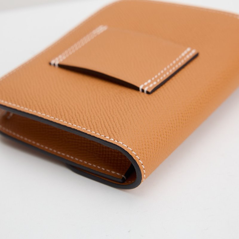 二手Hermès constance slim 錢包/太妃金-9