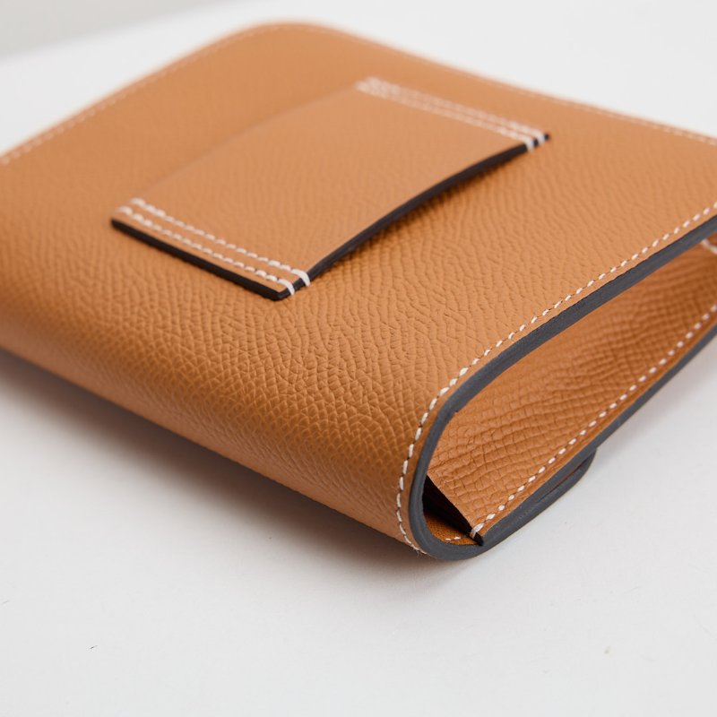 二手Hermès constance slim 錢包/太妃金-10