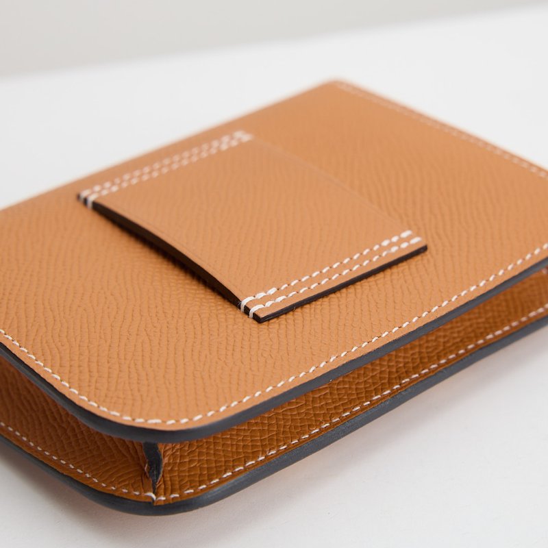 二手Hermès constance slim 錢包/太妃金-14