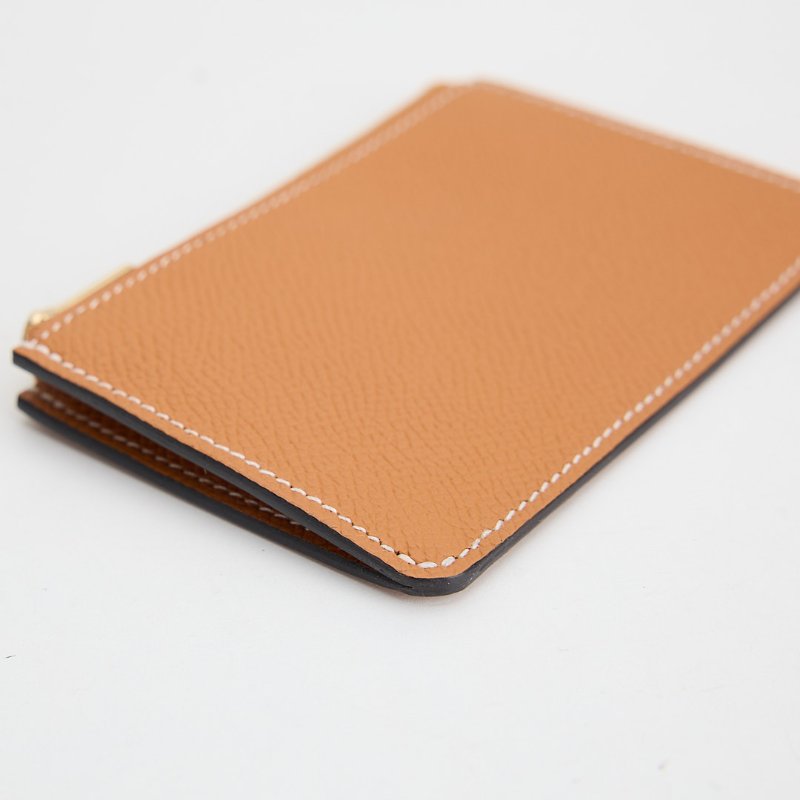二手Hermès constance slim 錢包/太妃金-17