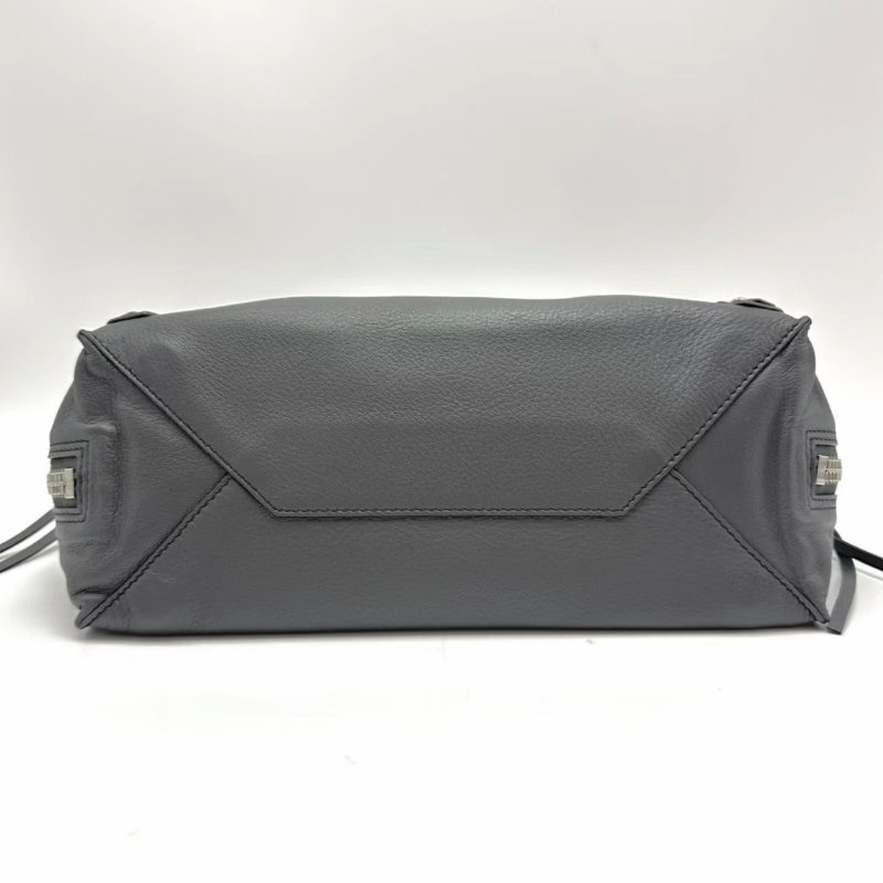 BALENCIAGA 灰色Papier肩背斜背機車包27*19*10.5 98新配件塵袋鏡子-3