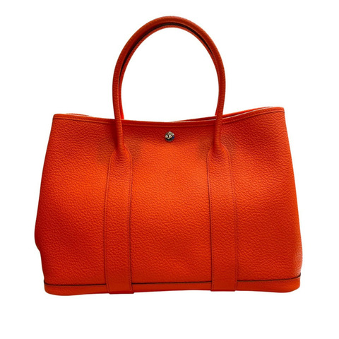Hermes Hermès 女士 Garden Party PM Stebble Orange Poppy A Stamped 托特包
