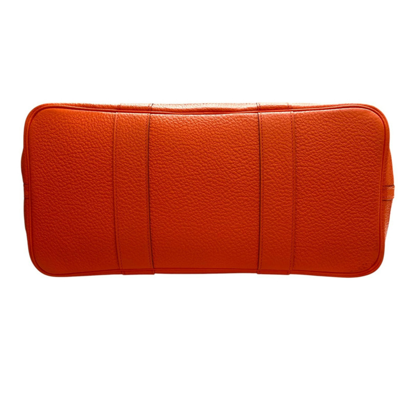 Hermes Hermès 女士 Garden Party PM Stebble Orange Poppy A Stamped 托特包-4