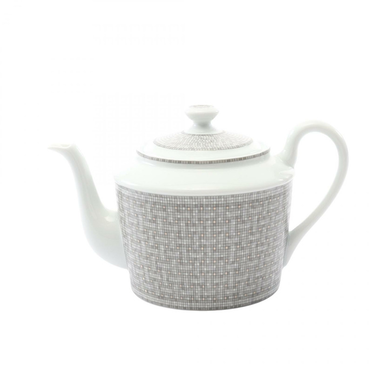 HERMES 茶壺馬賽克 24 餐具陶器白色灰色二手男女通用-0