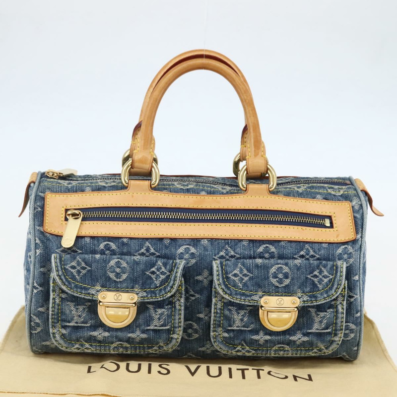 【日本直送】路易威登 Monogram Denim Neo Speedy 手提包藍色 M95019 LV 授權 128934V-11