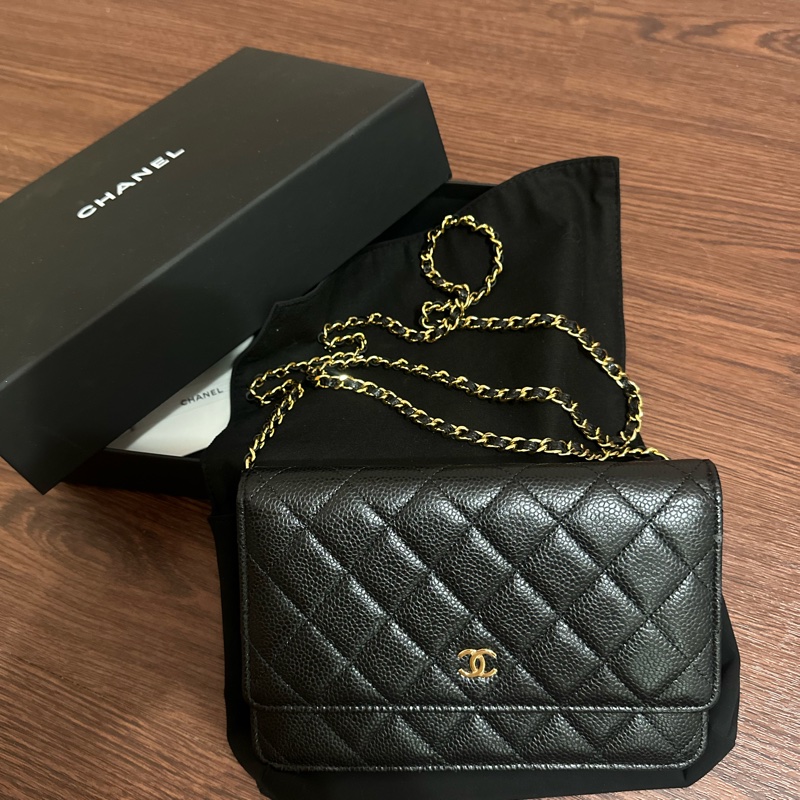 Chanel woc荔枝牛皮金鍊-2