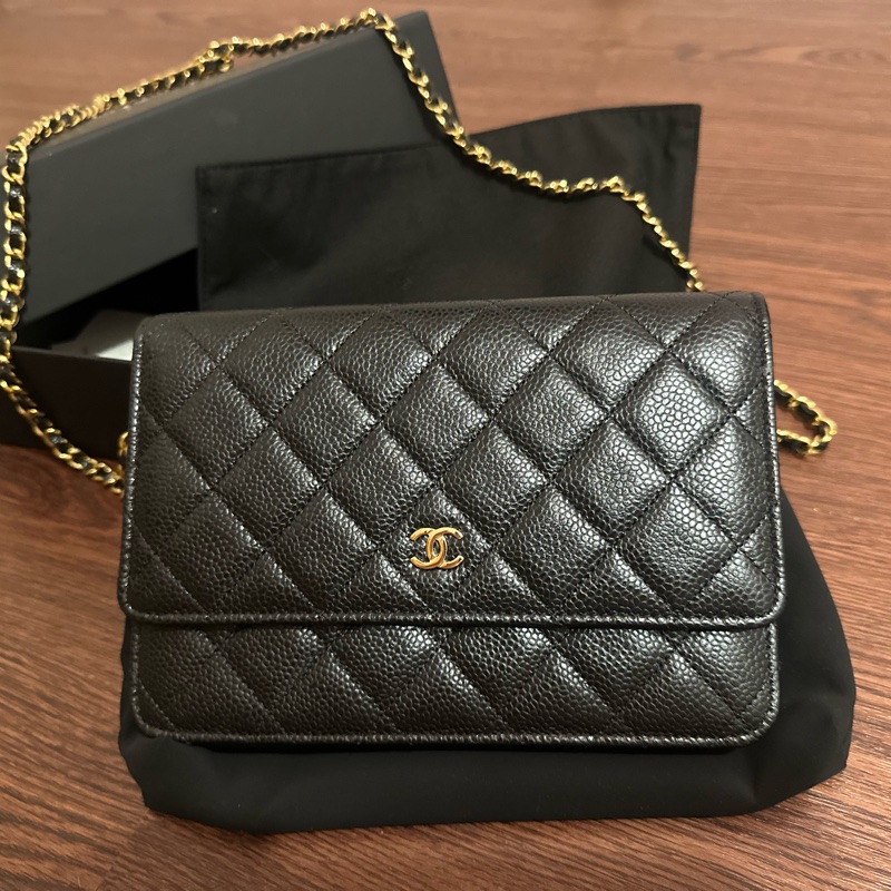 Chanel woc荔枝牛皮金鍊-5