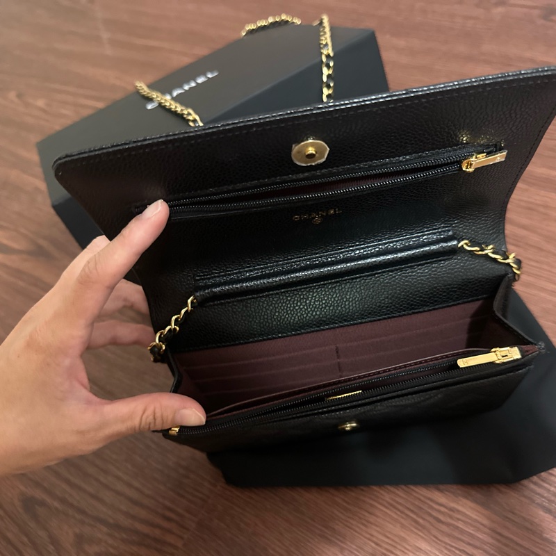 Chanel woc荔枝牛皮金鍊-8