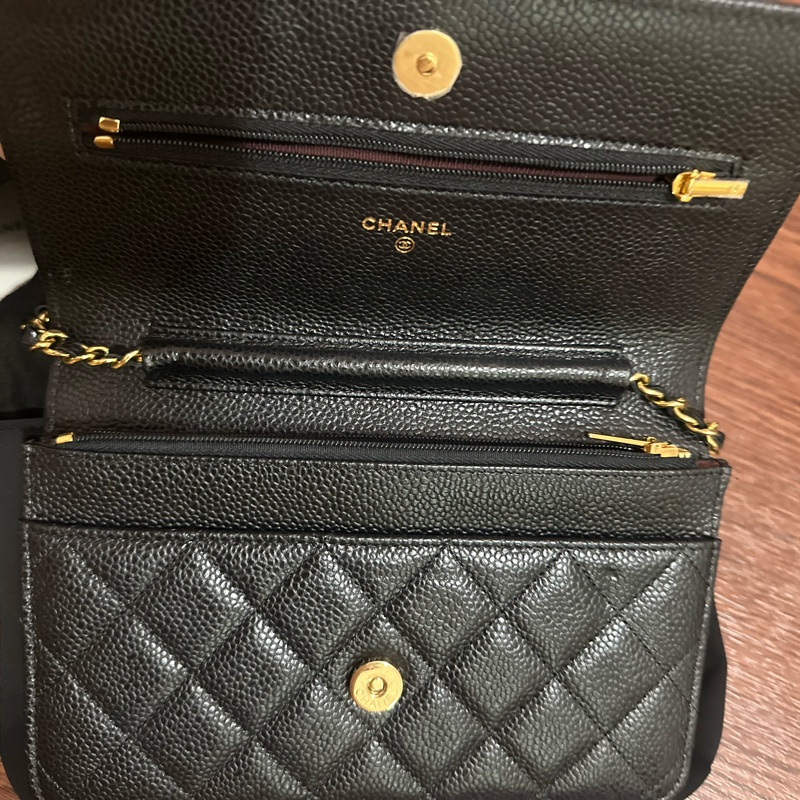 Chanel woc荔枝牛皮金鍊-11