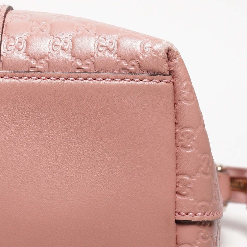 Gucci  雙G皮革兩用包- 粉色-11