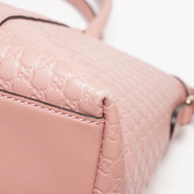 Gucci  雙G皮革兩用包- 粉色-12
