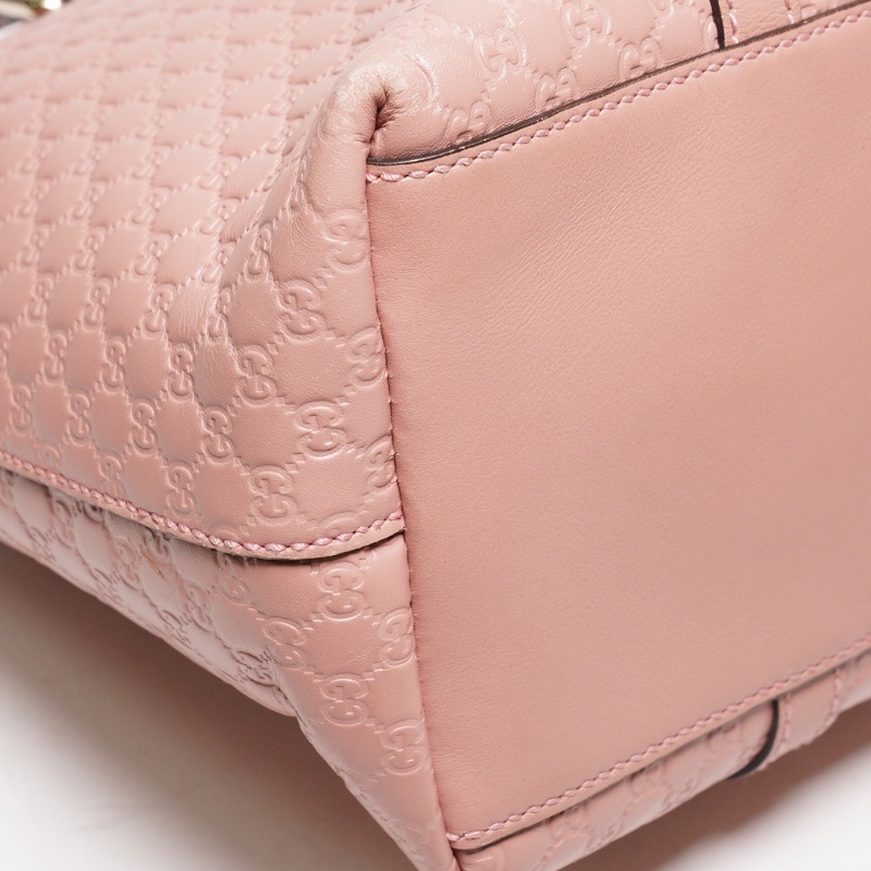 Gucci  雙G皮革兩用包- 粉色-14