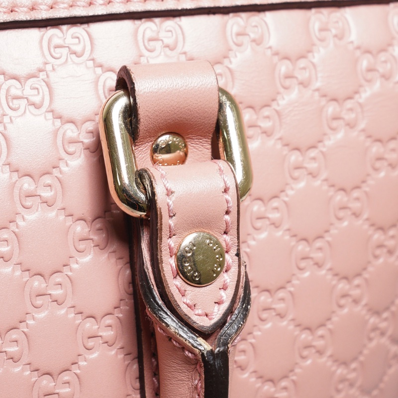 Gucci  雙G皮革兩用包- 粉色-15