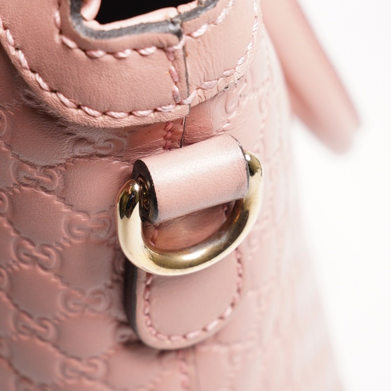 Gucci  雙G皮革兩用包- 粉色-16