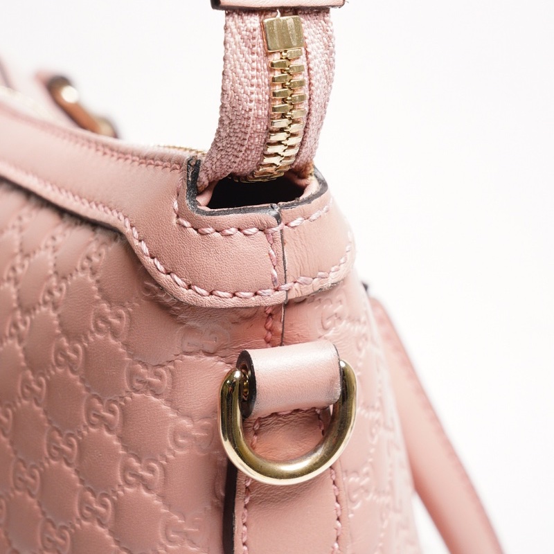 Gucci  雙G皮革兩用包- 粉色-17