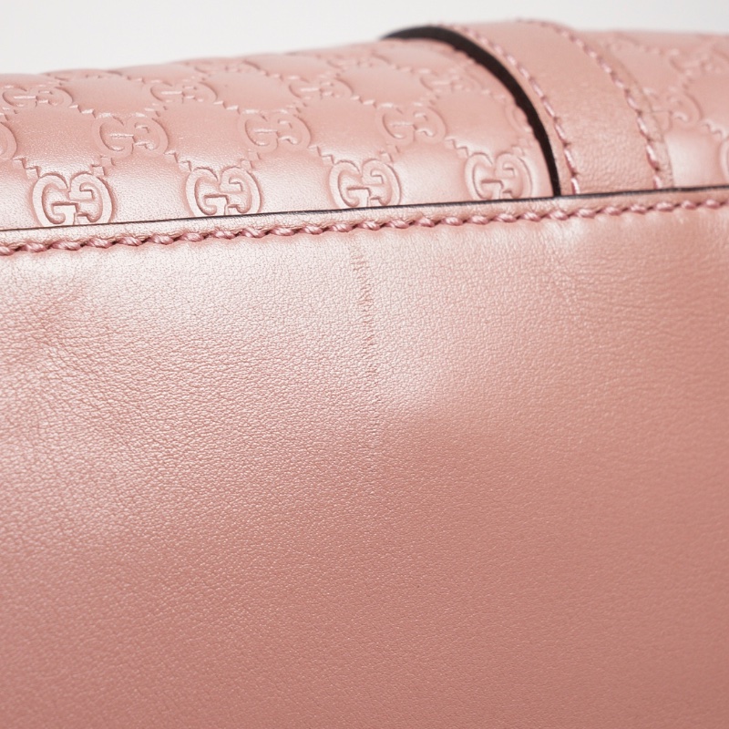 Gucci  雙G皮革兩用包- 粉色-20