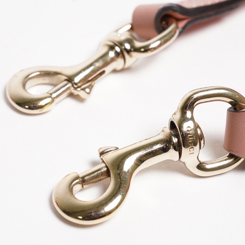 Gucci  雙G皮革兩用包- 粉色-21