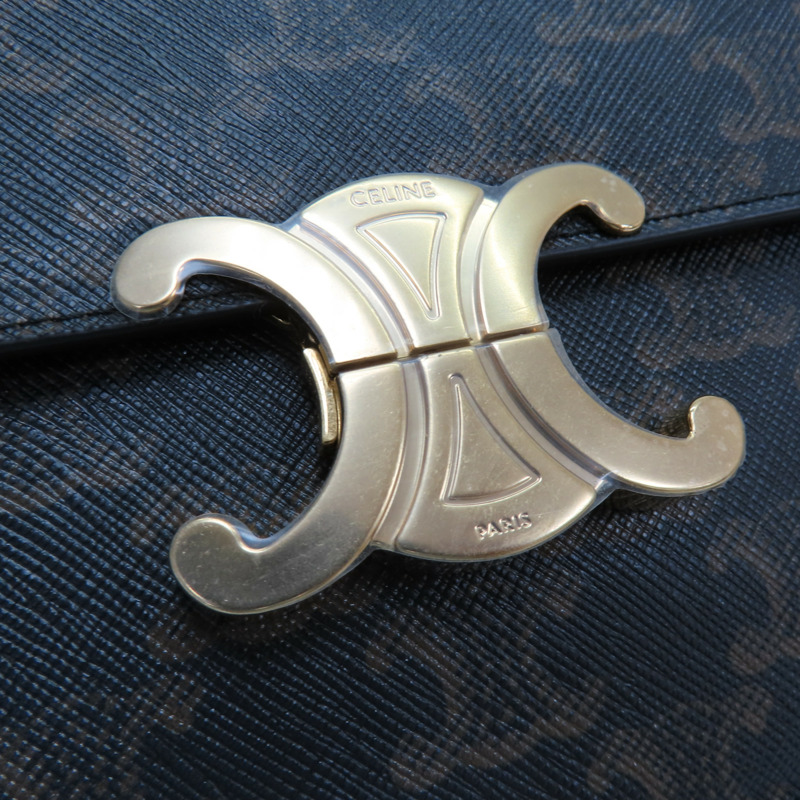棕色帆布 CLASSIQUE TRIOMPHE 肩背包 187363-16