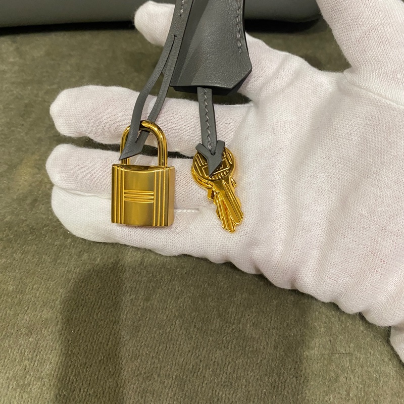 HERMES birkin 25 積雨雲灰 OL 金釦 B刻 2023年抱出-16