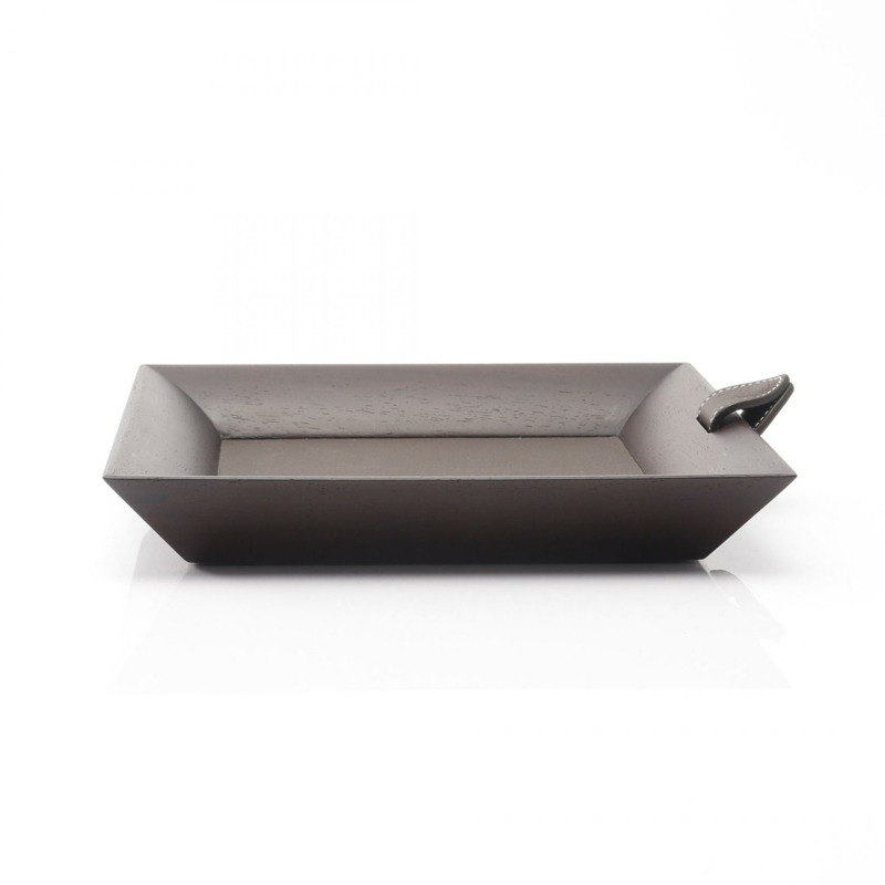 HERMES Vidposh Square Atrium MM 托盤皮革木棕色二手男女通用-2