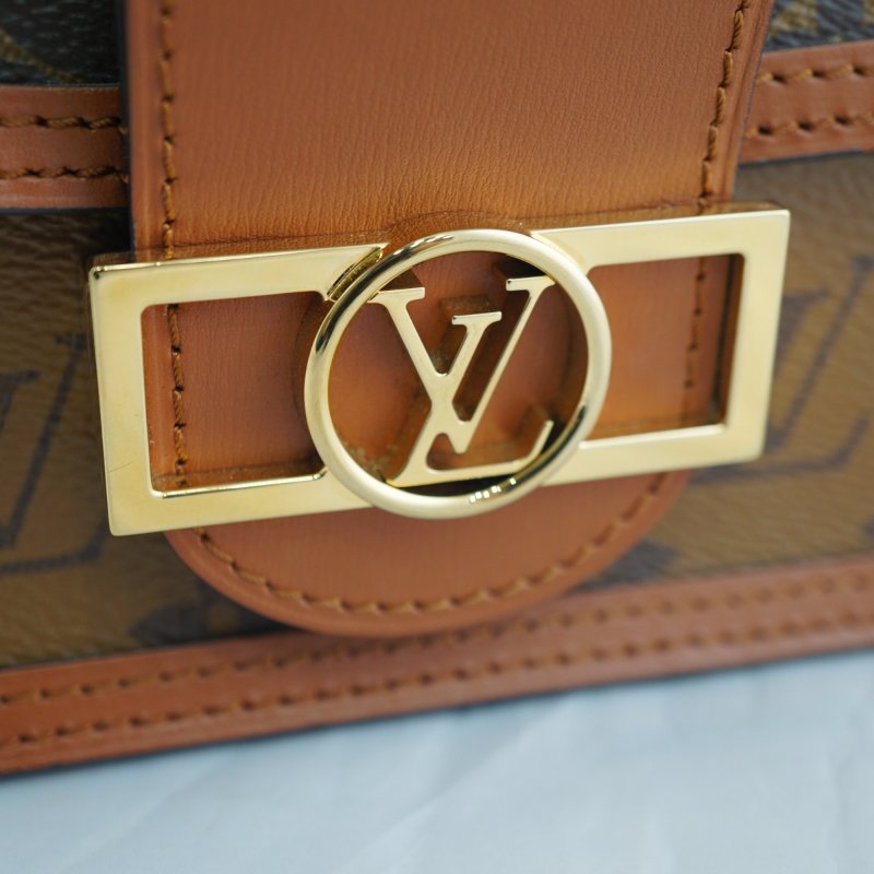 LV M68746 Dauphine 達芙妮 原花鏈條包 肩背包 斜背包(附購證)-15