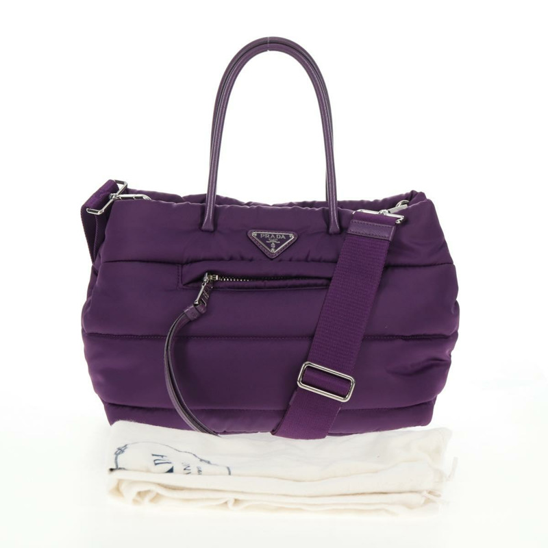 【日本直送】PRADA 手提包 尼龍 2way 紫金 正品 138073M-11