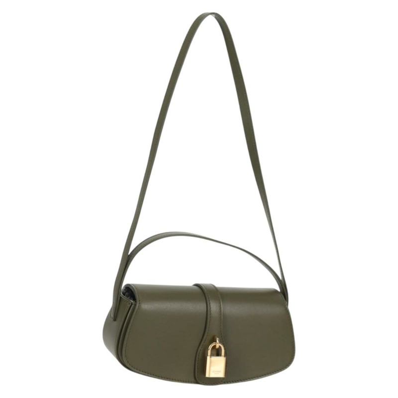 【日本直送】CELINE 肩背包 皮革 卡其色 金色 正品 138086M-0