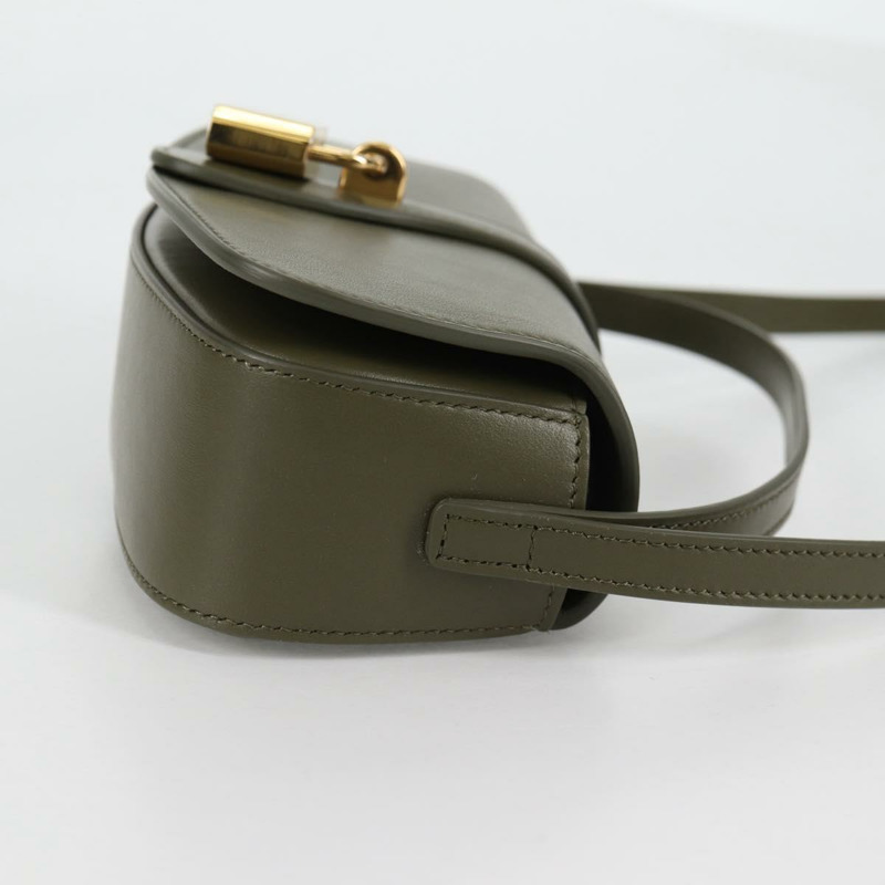 【日本直送】CELINE 肩背包 皮革 卡其色 金色 正品 138086M-3