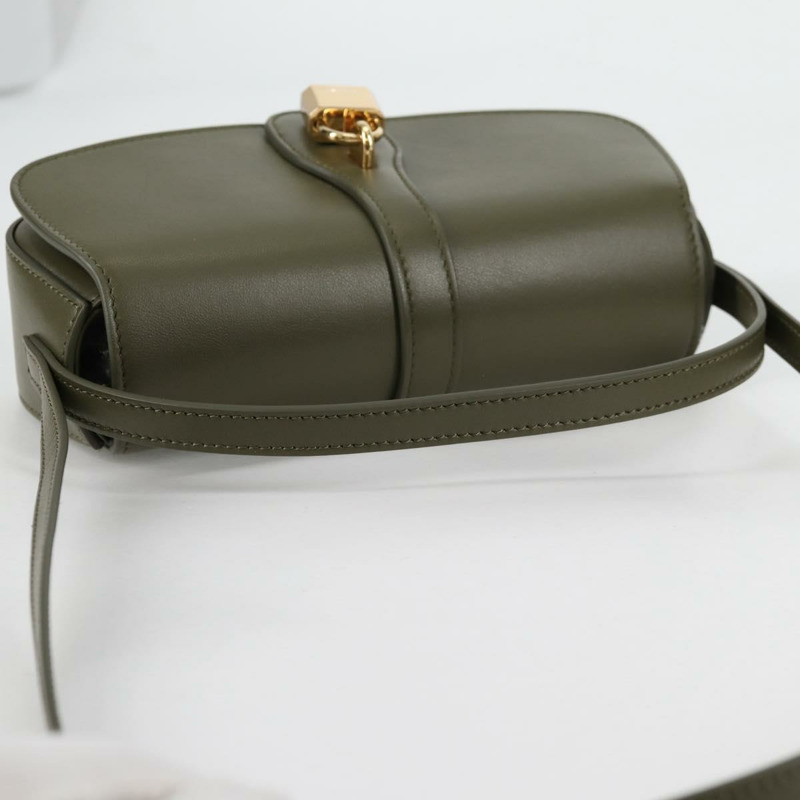 【日本直送】CELINE 肩背包 皮革 卡其色 金色 正品 138086M-6