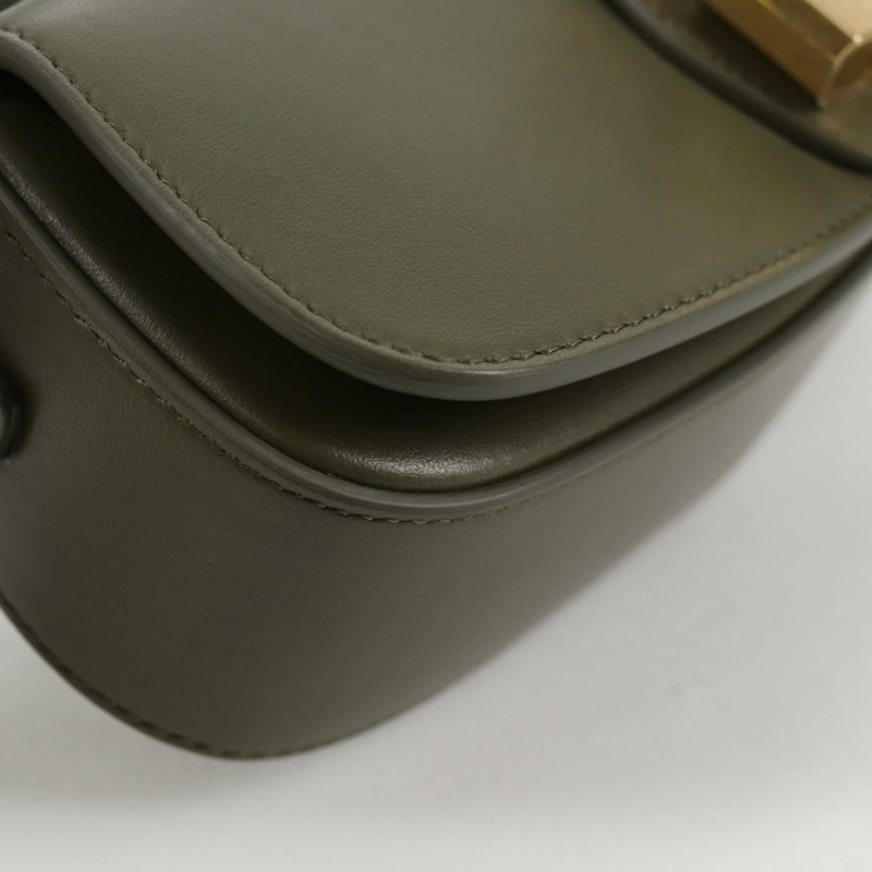 【日本直送】CELINE 肩背包 皮革 卡其色 金色 正品 138086M-9