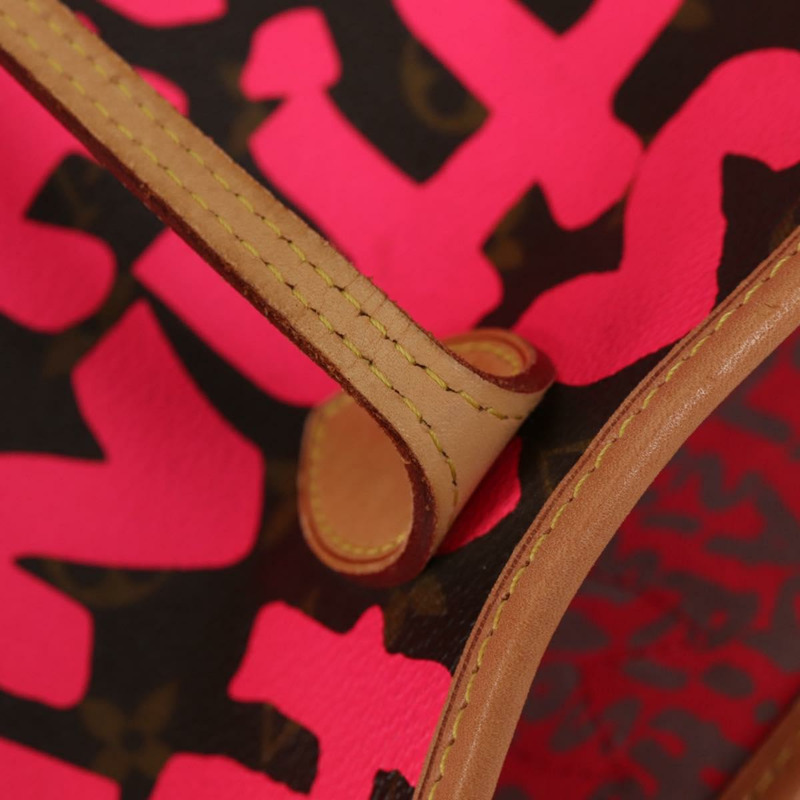 【日本直送】路易威登 Monogram Graffiti Neverfull GM 包紫紅色 M93701 LV 授權 136298V-7