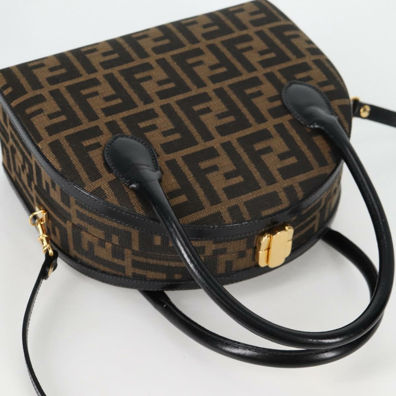 【日本直送】FENDI Zucca 帆布手提包 2 款可選 黑色 棕色 正品 135274V-5