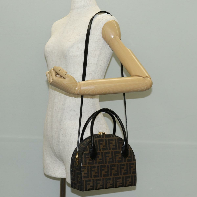 【日本直送】FENDI Zucca 帆布手提包 2 款可選 黑色 棕色 正品 135274V-23