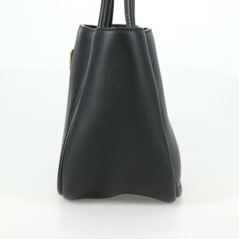 【日本直送】PRADA 手提包 皮革 黑金色 正品 134861M-2