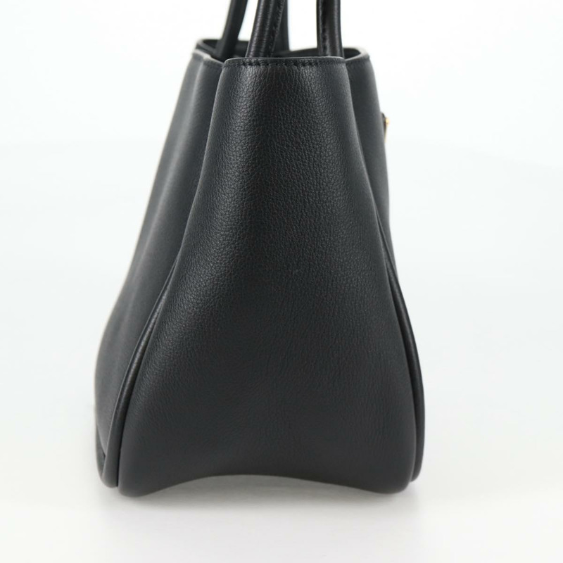 【日本直送】PRADA 手提包 皮革 黑金色 正品 134861M-3
