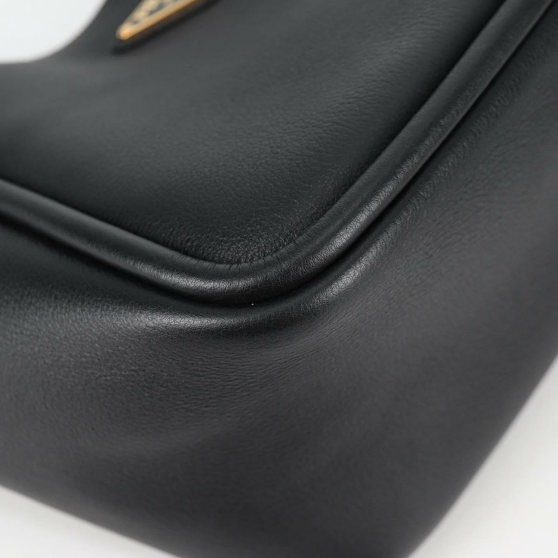 【日本直送】PRADA 手提包 皮革 黑金色 正品 134861M-8