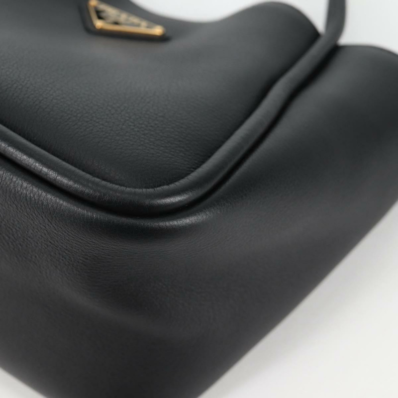 【日本直送】PRADA 手提包 皮革 黑金色 正品 134861M-13