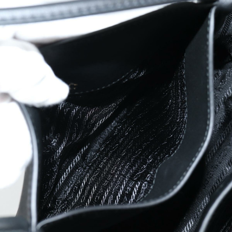 【日本直送】PRADA 手提包 皮革 黑金色 正品 134861M-18