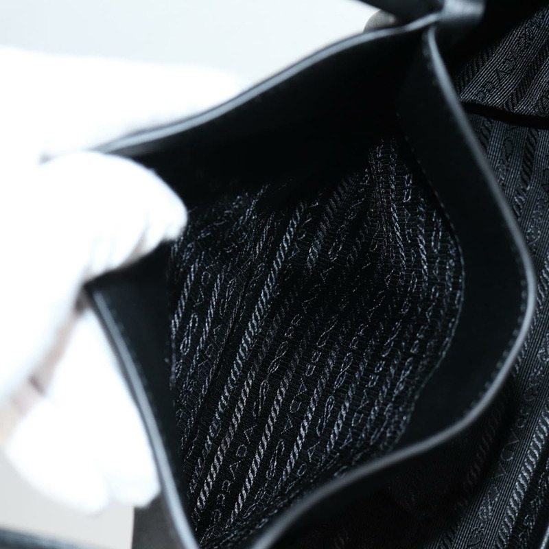 【日本直送】PRADA 手提包 皮革 黑金色 正品 134861M-21
