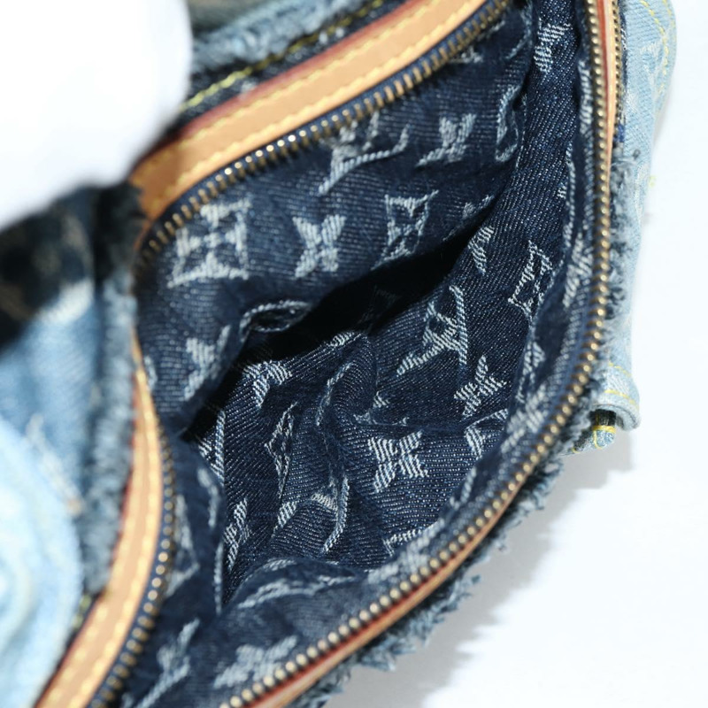 【日本直送】路易威登 Monogram 牛仔布拼布 Bowery 托特包 藍色 M95376 正品 136291V-21