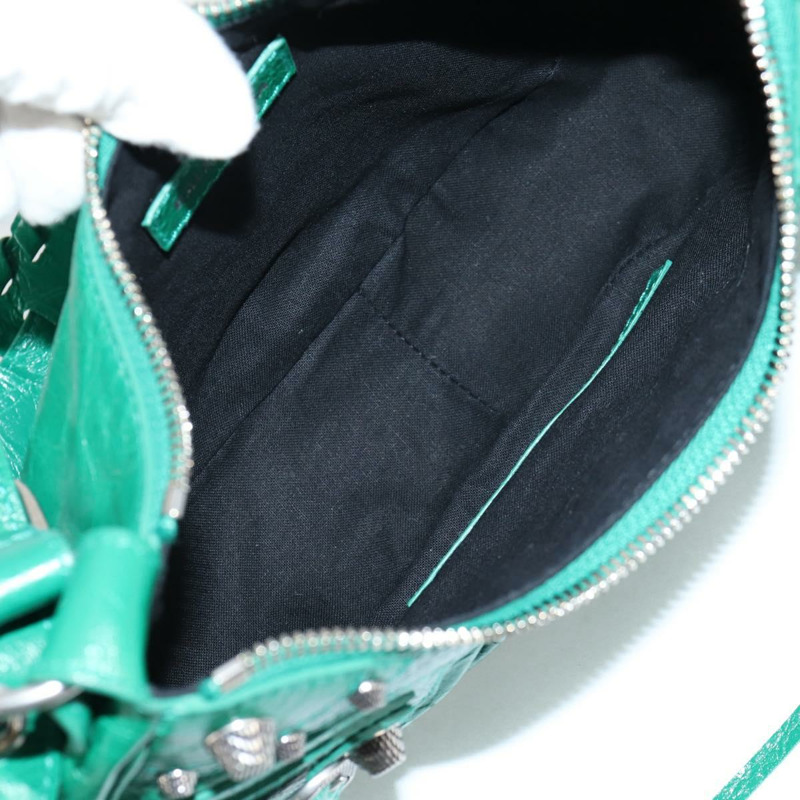 【日本直送】BALENCIAGA Le Cagole XS 單肩包 皮革 2way 綠色 671309 正品 134862M-9