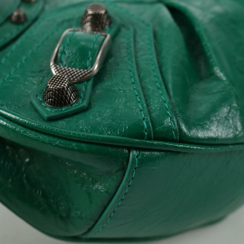【日本直送】BALENCIAGA Le Cagole XS 單肩包 皮革 2way 綠色 671309 正品 134862M-15