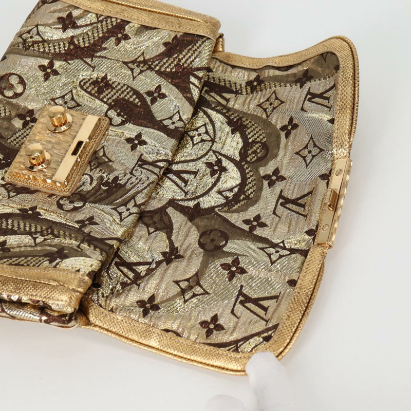 【日本直送】路易威登 Monogram 錦緞 Tari 手拿包 金色 M93142 LV 授權 134873V-7