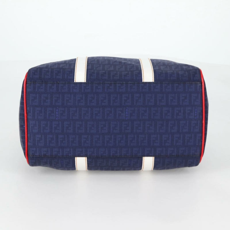 【日本直送】FENDI Zucchino 帆布波士頓包 海軍藍金色 正品 141159V-4