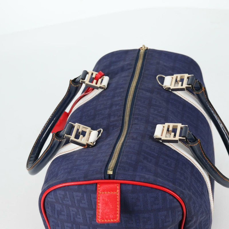 【日本直送】FENDI Zucchino 帆布波士頓包 海軍藍金色 正品 141159V-5