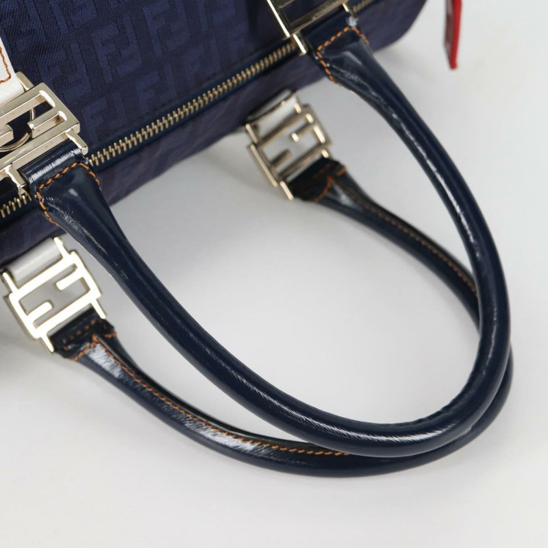【日本直送】FENDI Zucchino 帆布波士頓包 海軍藍金色 正品 141159V-6