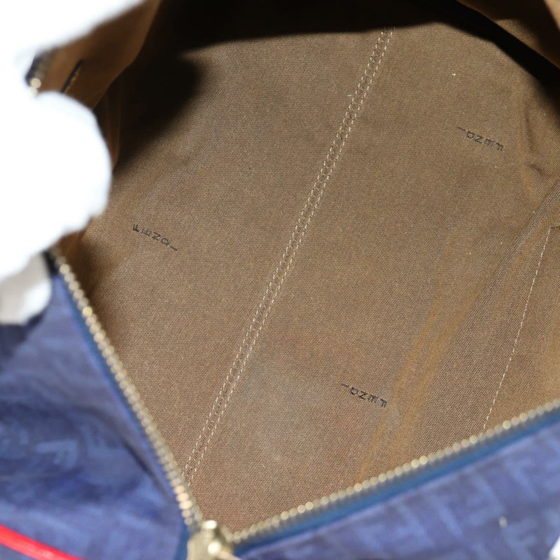 【日本直送】FENDI Zucchino 帆布波士頓包 海軍藍金色 正品 141159V-10