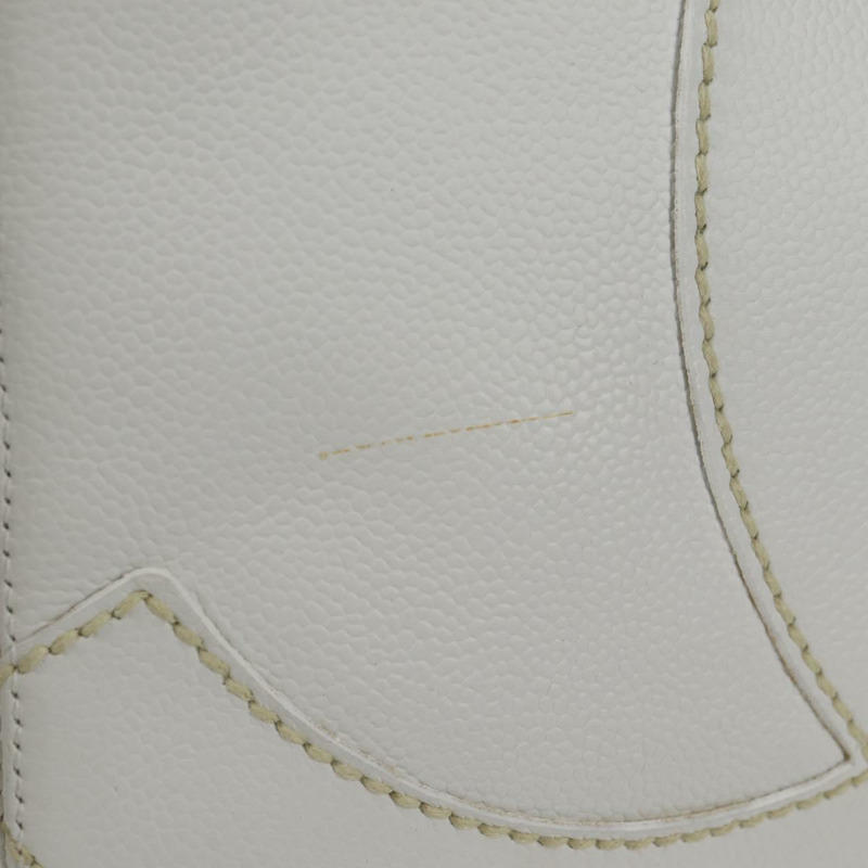 【日本直送】香奈兒 COCO 馬克手提包皮革白金色 CC 正品 142307V-3