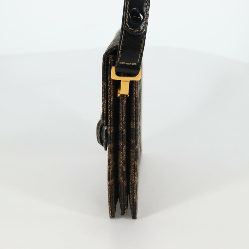 【日本直送】FENDI Zucca 帆布單肩包 黑棕色 正品 142299V-2